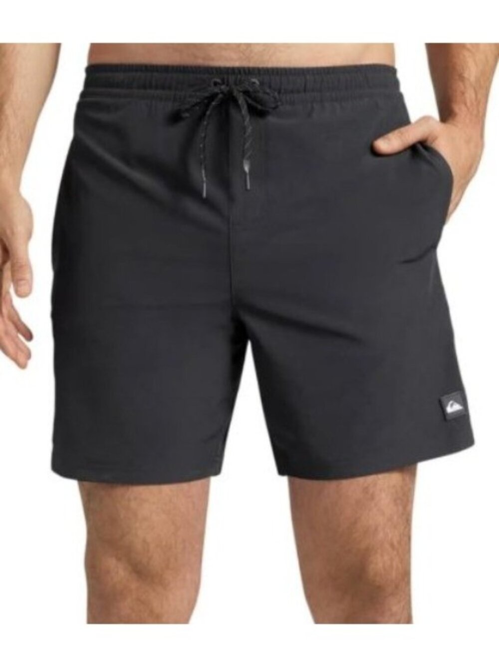 NWT Quiksilver Men's S Black Waterman Collection Mens Swim Volley Shorts UPF